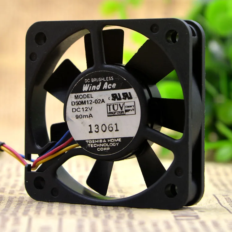 

WIND ACE D50M12-02A 5CM 5010 12V 0.09A 3WIRES BALL COOLING FAN