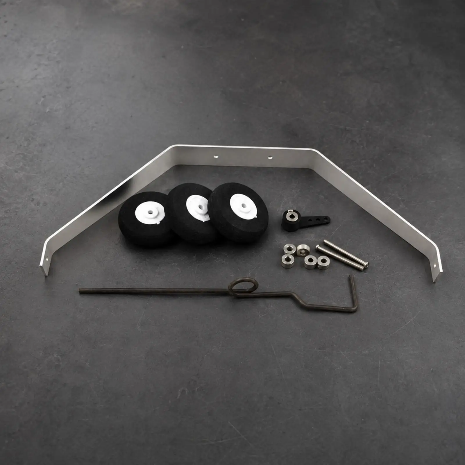 RC Plane Landing Gear Assembly Aluminum Steering Arm with Wheels for Skycatcher 182 Model Aircraft Hobby Build Upgrade