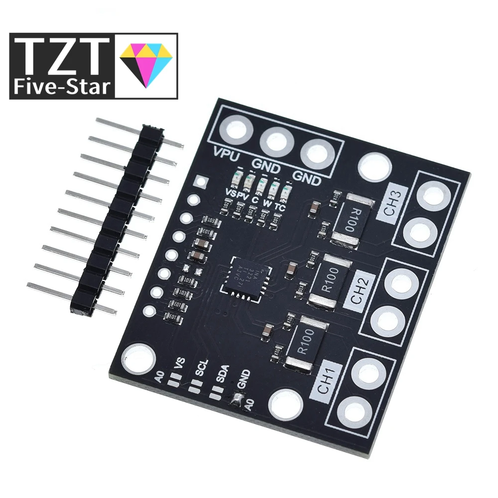 INA3221 Triple-Channel Module, High-Side Measurement, Shunt and Bus Voltage Monitor with I 2C- and SMBUS-Compatible Interface
