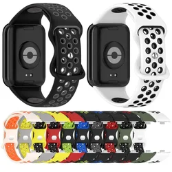 Bicolor Silicone Strap For Xiaomi Mi Band10Pro 9Pro 8Pro Breathable Sport Smart Watch WristBand for Redmi Watch6 5 4 Accessiores