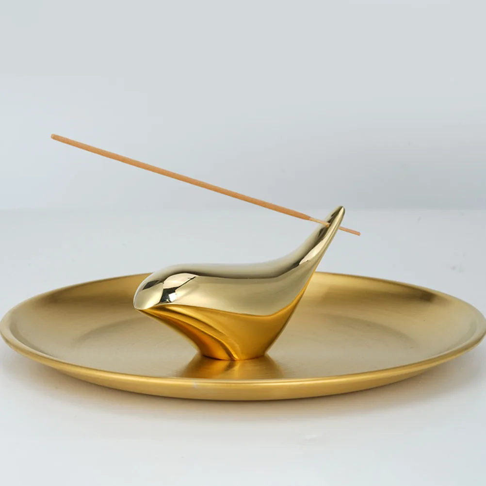 

1pc Copper Small Bird Brass Craft Statue Incense Stick Holder Desktop Animal Ornament Vintage Home Office Decor Miniature