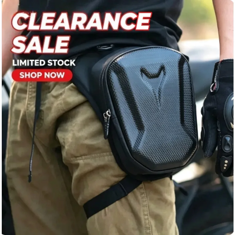 Motorcycle Waist Leg Bag - Waterproof Crossbody Rider Bag for Outdoor Cycling Hiking Equipment Storage