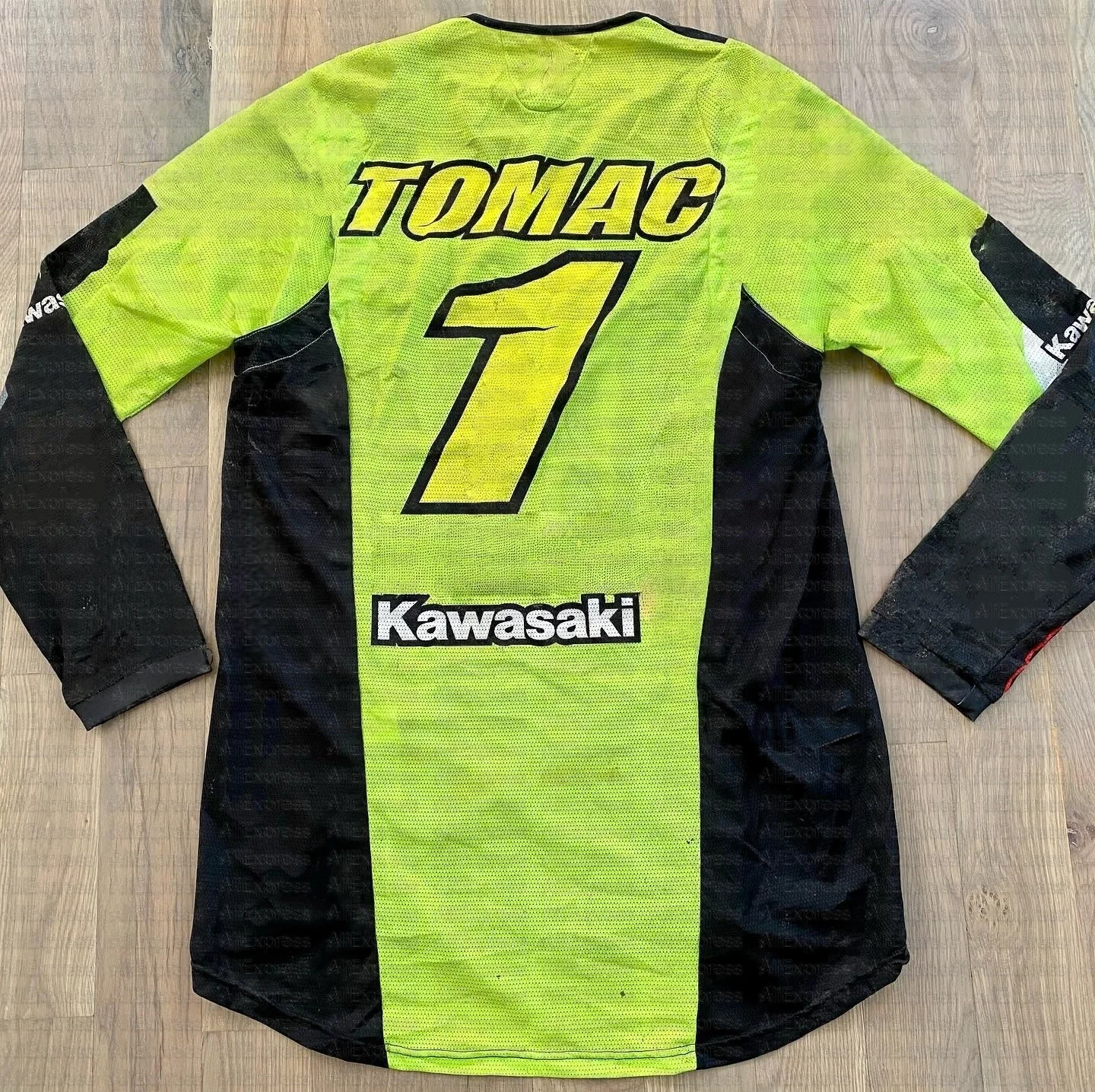 

Kawasaki Motorcycle Long Sleeve T-Shirt New Summer Riding Sunscreen Fast Drying Sweat Absorbing T-Shirt for Bikers