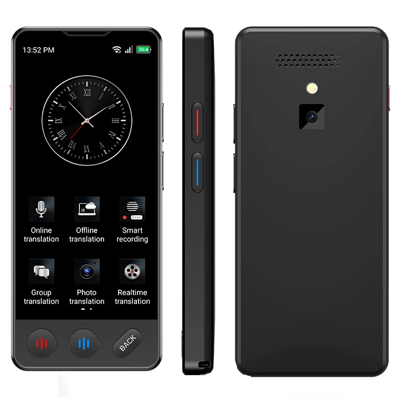 Language AI Translator Device High Accuracy Portable Online Offline Translation Offline&Recording&Photo Instant Translation