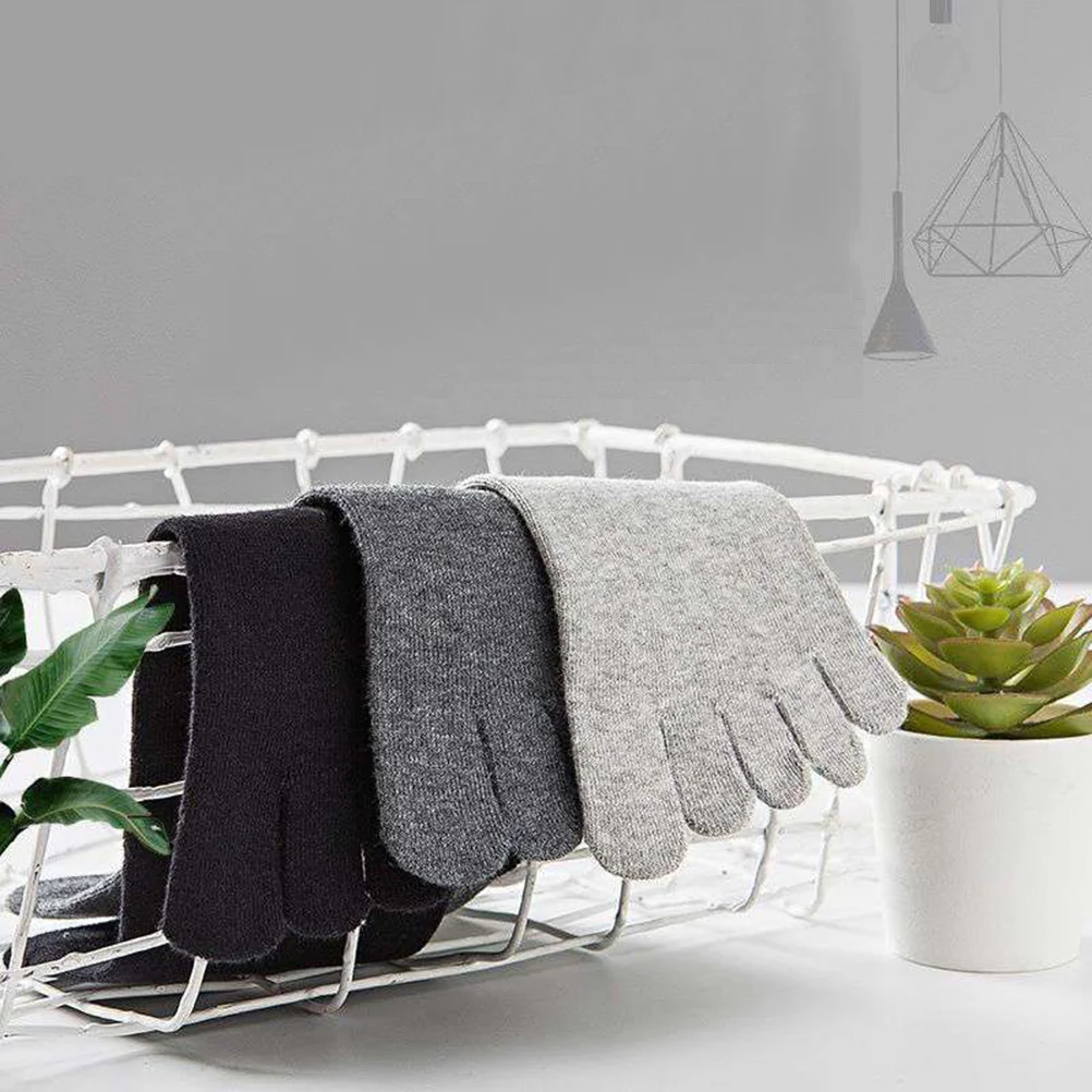 5 أزواج من الجوارب القطنية المضادة للبكتيريا للرجال ماصة للعرق، جوارب رياضية للجري بخمسة أصابع، جوارب رياضية للساق