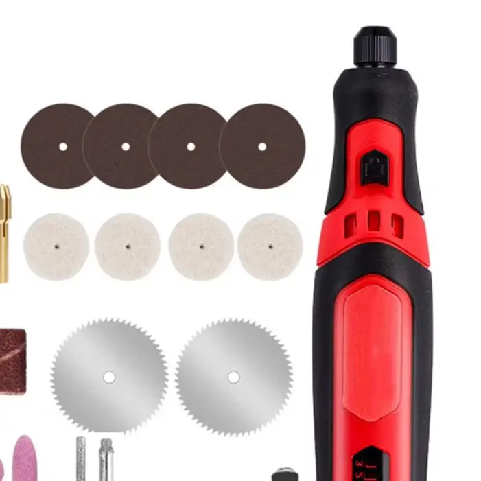 

Cordless 3.6V Rotary Tool Kit With 26 Accessories For Grinding Sanding Cutting And Polishing, Ergonomic Low Noise Mini-Grinder