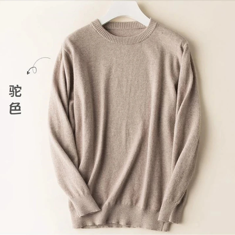 Classic pullover sweaters for men 2023 winter cashmere cotton blend Soft comfortable warm casual knitted mens sweater