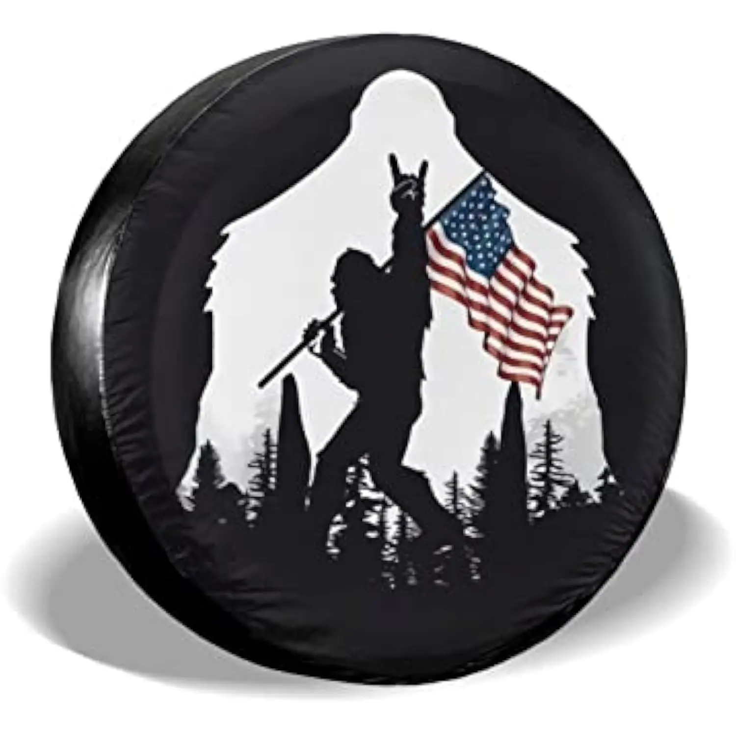 

Чехол для запасного колеса Bigfoot Rocking с американским флагом, прочный защитный чехол для колеса кемпера, внедорожника