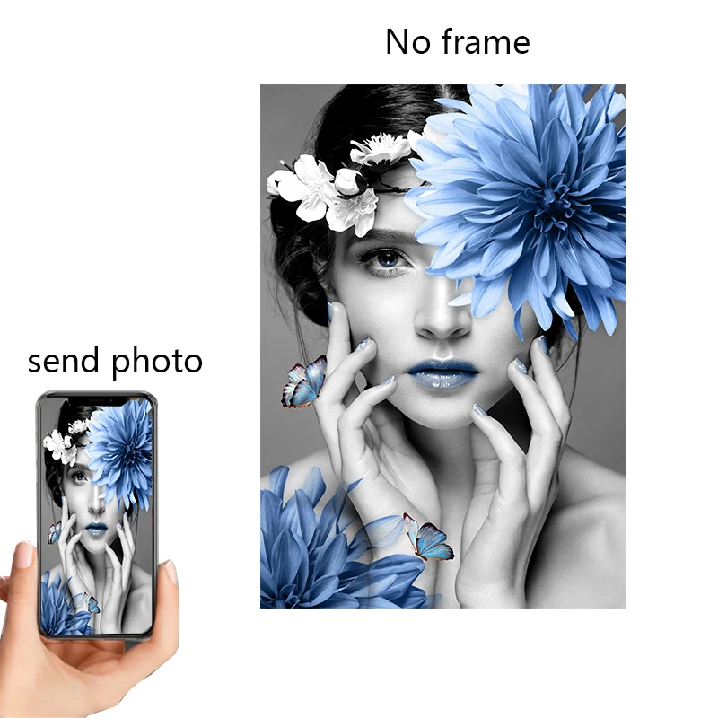 صور مخصصة مطبوعة على زخرفة قماش لغرفة النوم ، إطار خشبي ذاتي الصنع ، هدية شخصية ، ديكور منزلي فاخر ، عناصر فنية جدارية ، 50 × 70