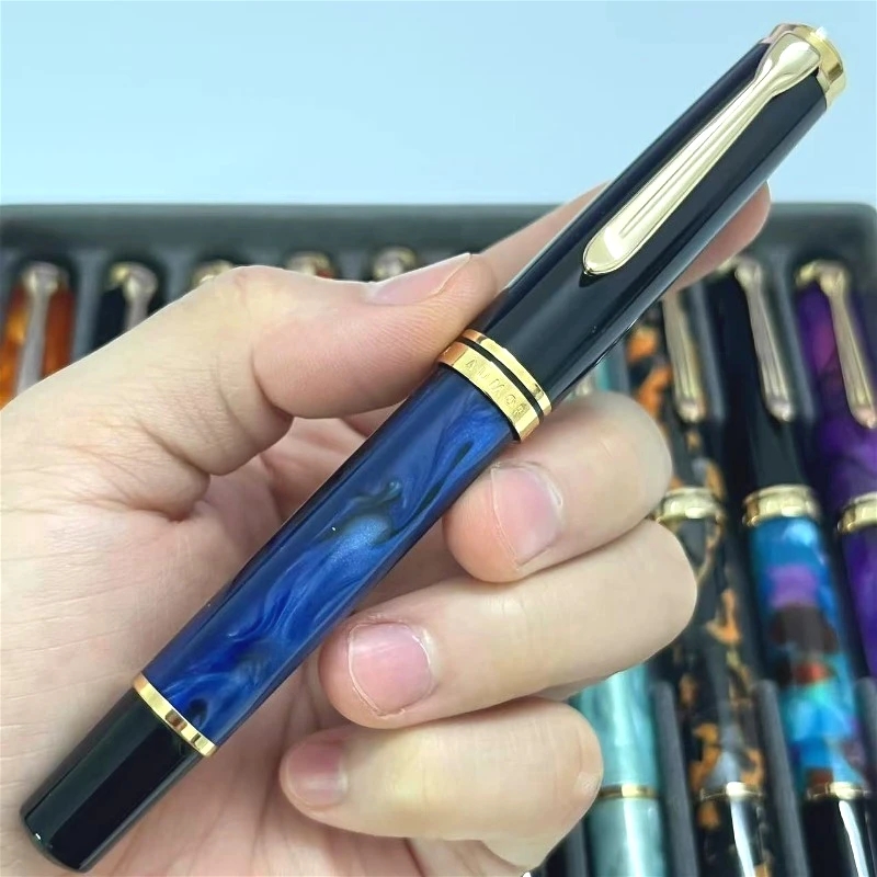 

ADMOK J800 M800 Import Piston Fountain Pen Classic Resin Bock Schmidt Nib 0.5F 0.7 MB Business Pen Luxury Writing Gift Ink Pen
