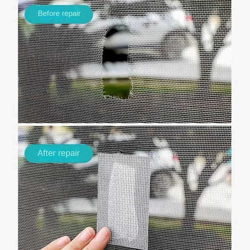 Screen Window Repair Patch Door Curtain Mosquito Net Mesh Patch Self-Adhesive Hole Patch