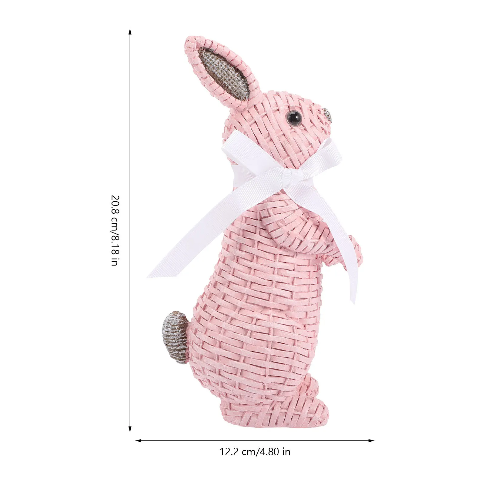 

Woven Rabbit Lightweight Bunny Ornament For Garden Home Yard Car Desktop Decor Rabbit Statue Landscape Sculpture