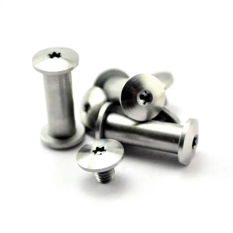 2 Sets DIY Knife Handle Screw T8 Plum Head Fastening Plum Style M3.5 Screw Rivet Furniture Processing Screw