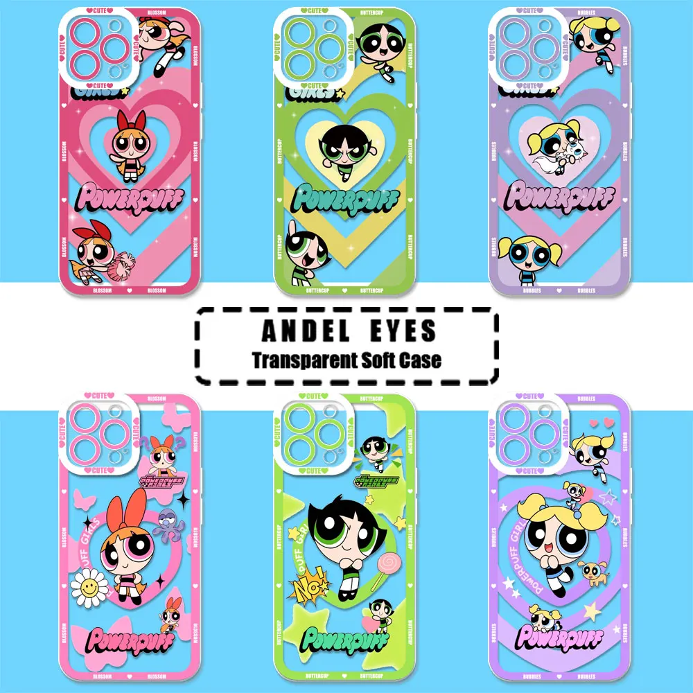 Cartoon P-Powerpuff G-Girls Phone Case For Xiaomi POCO M4 M3 X5 X4 X3 F5 F3 GT F6 PRO NFC 11 11T LITE 5GNE 5G Transparent Cover