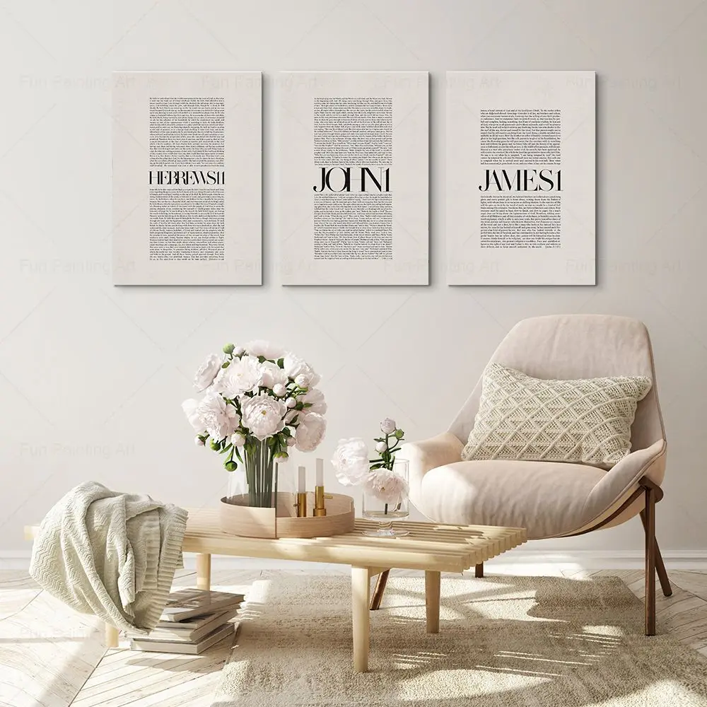 Bible Verse Quote Poster Vintage Jesus Art Print Chapter of Love Romans 8 Scripture Wall Art Canvas Picture Christian Home Decor