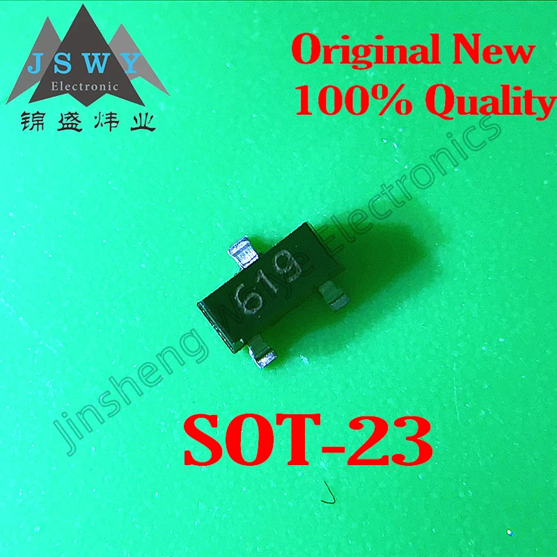 (50-200 pieces) FMMT619TA SOT-23 FMMT619/NPN RF transistor/25V 100mA/Brand new original stock Electronics
