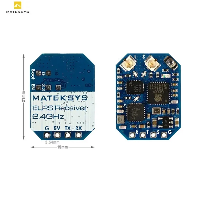 Receptor MATEKSYS ELRS-R24-D 2.4G - Protocolo ELRS, CRSF, tamanho Nano/Micro/Mini, para sistemas RC de longo alcance FPV Racing Freestyle