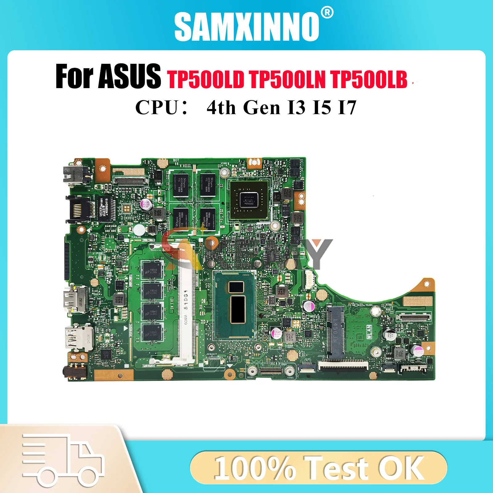 

TP500LN Материнская плата для ноутбука ASUS VivoBook Flip TP500LN TP500LB TP500LD TP500L Материнская плата с процессором I3 I5 I7 100% tests OK stk