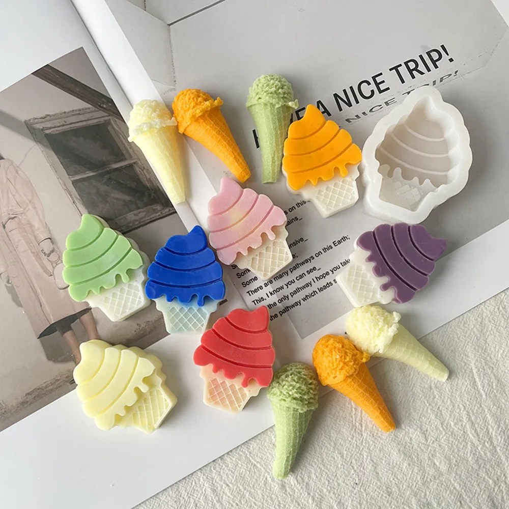 Sweet cone ice cream crystal dropper silicone mold aromatherapy Silicone Mold Scented Making Tools 3D DIY Handmade Fragrance