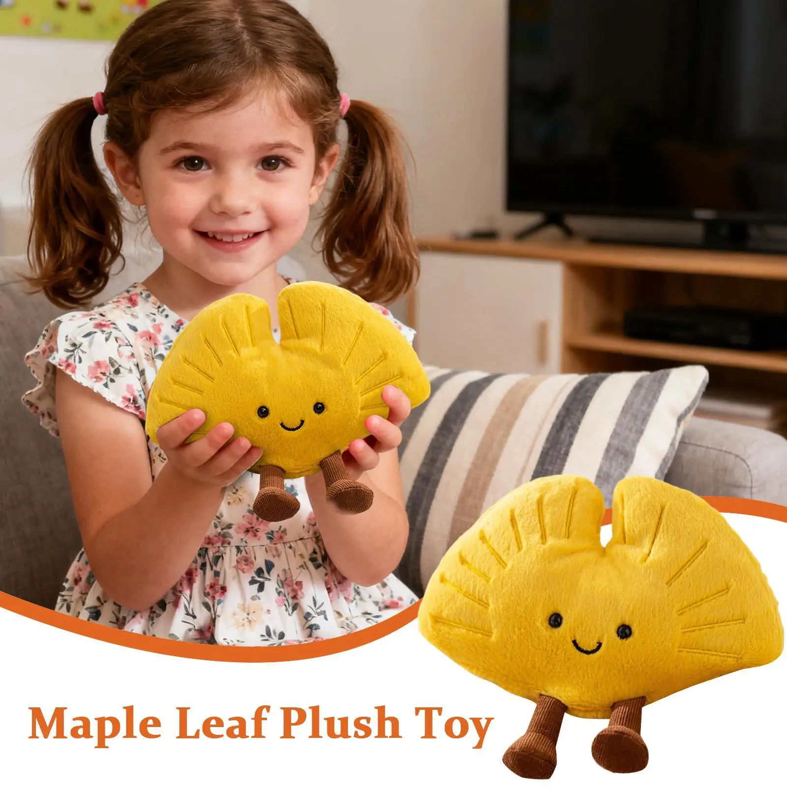Simulation Leaf Pillow Plush Toy Soft Stuffed Companion Doll Maple Ginkgo Leaf Home Sofa Car Photo Props The Best Gift