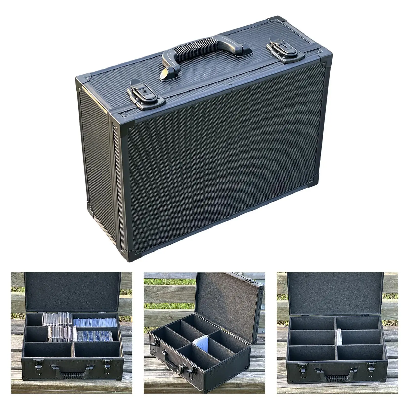 Card Collection Box, Lockable Carrying Case Collectible Game Card Box,