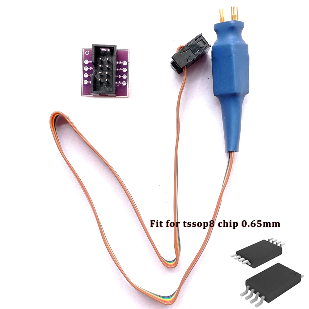 TSSOP8 Clip Test Probe Line 8pin 4.3mm-0.65mm for IC Circuit Programming On USB Programmer EZP2019 EZP2023 Xgecu TL866II T56 T48