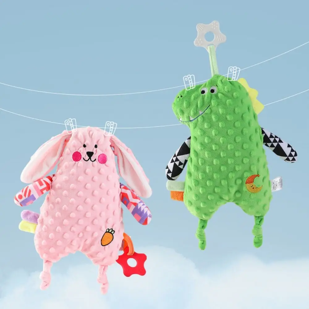 패션 라이온 토끼 아기 담요 부드러운 삑삑이 아기 진정 귀여운 내구성 있는 동물 진정 수건 소녀 소년용