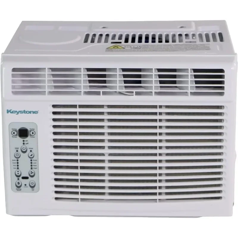 Keystone LCD 5,000 BTU Window Mounted Air Conditioner Star Follow Me Remote Control Energy Saver Sleep Mode Timer Auto-Restart