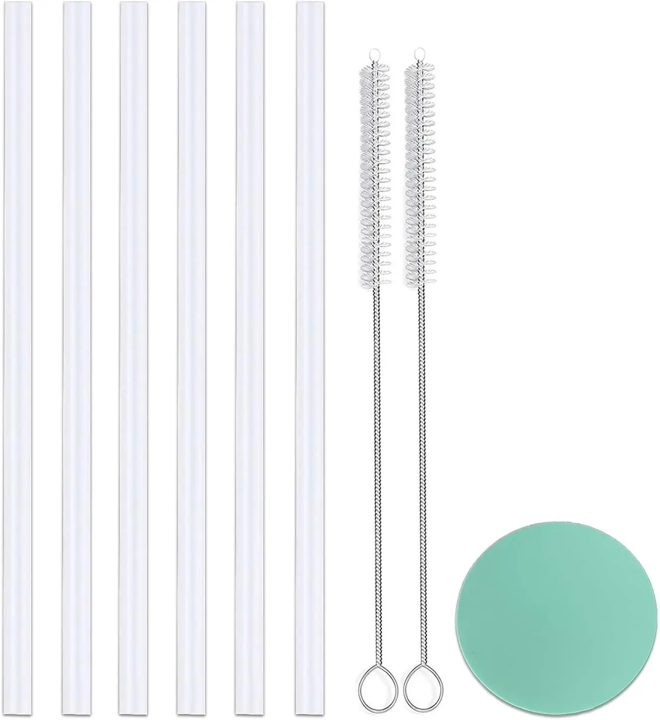 

Набор из 6 соломинок для бутылок с широким горлышком, длиной 9,8 дюйма, пластиковые, с возможностью обрезки, сменные аксессуары