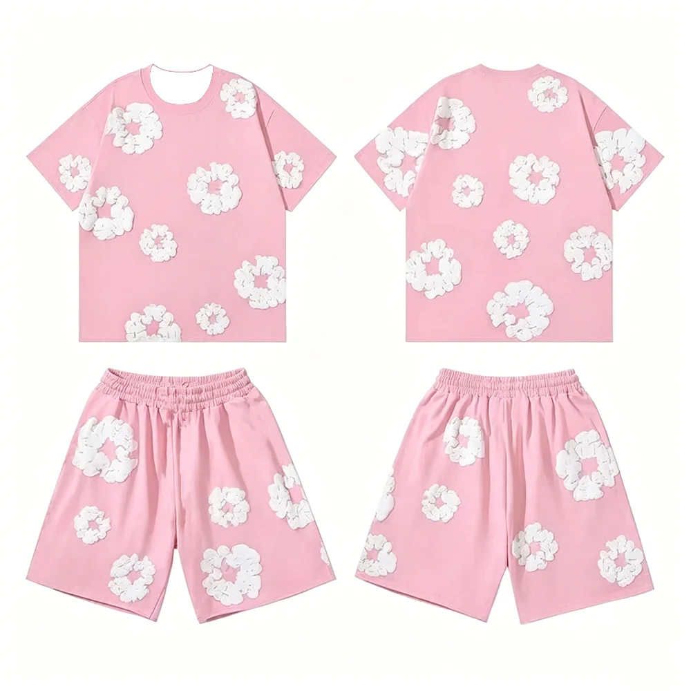 Sommer Hip-Hop Bedrucktes Kurzarm-Set Europäisch-Amerikanische Mode High Street Loose Sportswear Familien-Partnerlook für Kinder – Detail 8