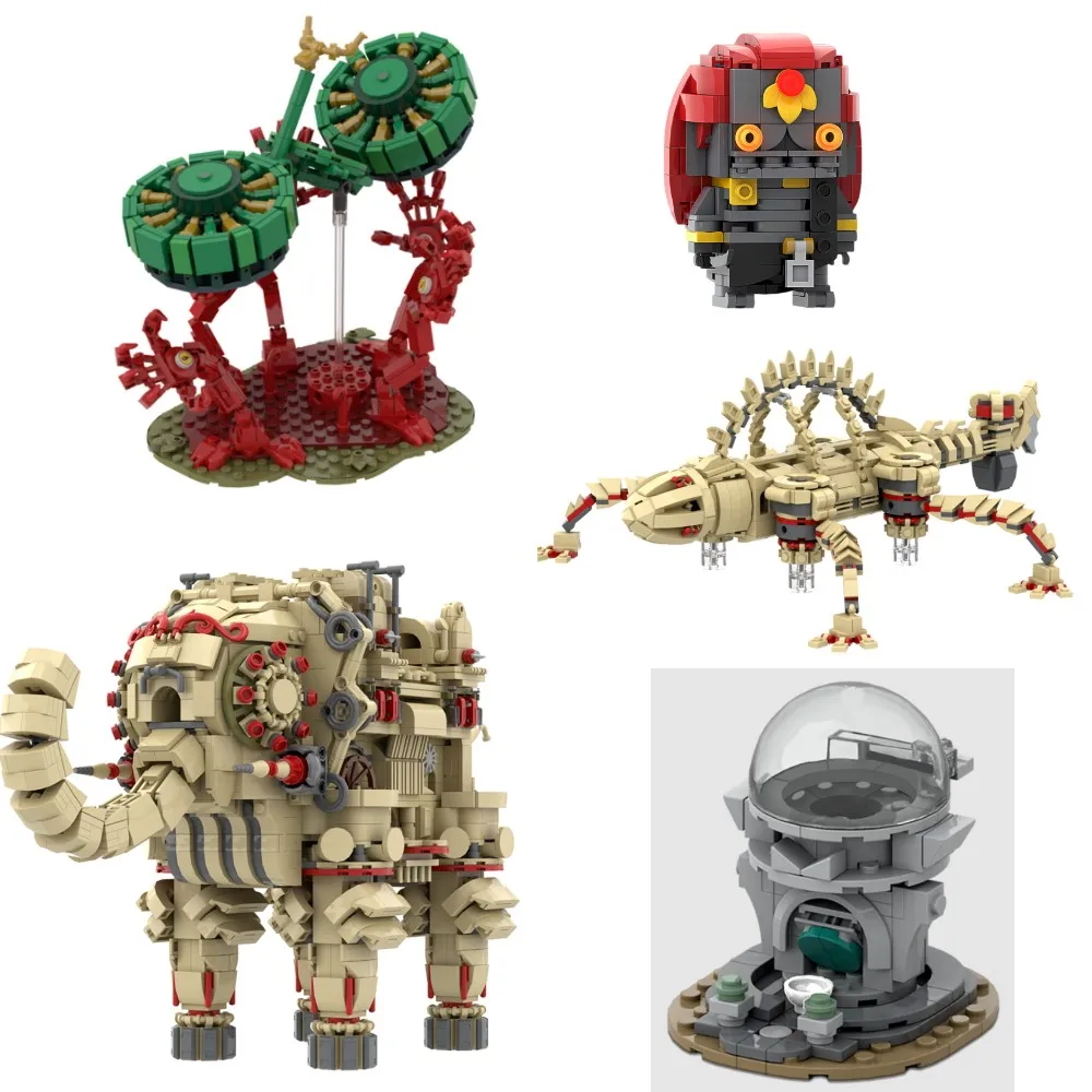 Gobricks Game MK2 and Left Nau Wings Building Blocks Model Water God Beast Bricks The Breath of Fire Beast Toy for Children Gift