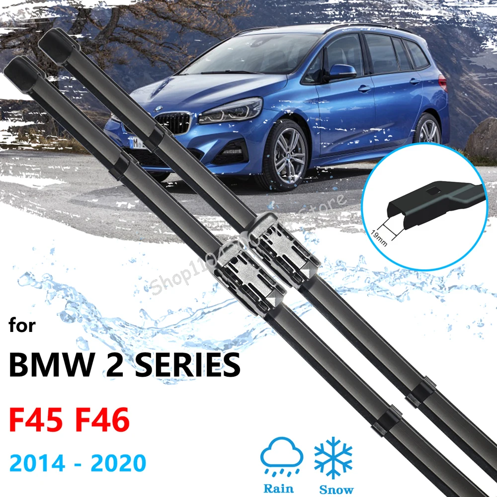 

For BMW 2 Series F45 F46 2014~2020 Front Rear Wiper Blades Kit Rubber Strip Refill Windshield Windscreen Auto Replacement Parts