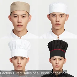 Men Women Chef Hat Adult Premium Adjustable Elastic Baker Kitchen Cooking Chef Cap