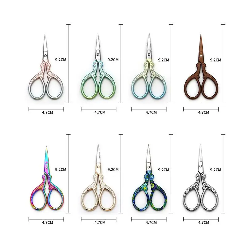 small Crane Mouth Scissors stainless steel Retro Vintage For DIY Sewing Thread Cutting Embroidery Fabric Needlework — zdjęcie 6