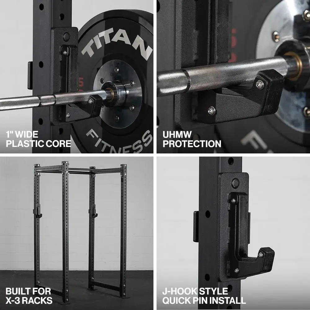 3 x 3 Upright Power Rack with 1200 LB Capacity, J-Hooks, UHMW Liners, Bar Holder or Squat/Bench Press - view 3