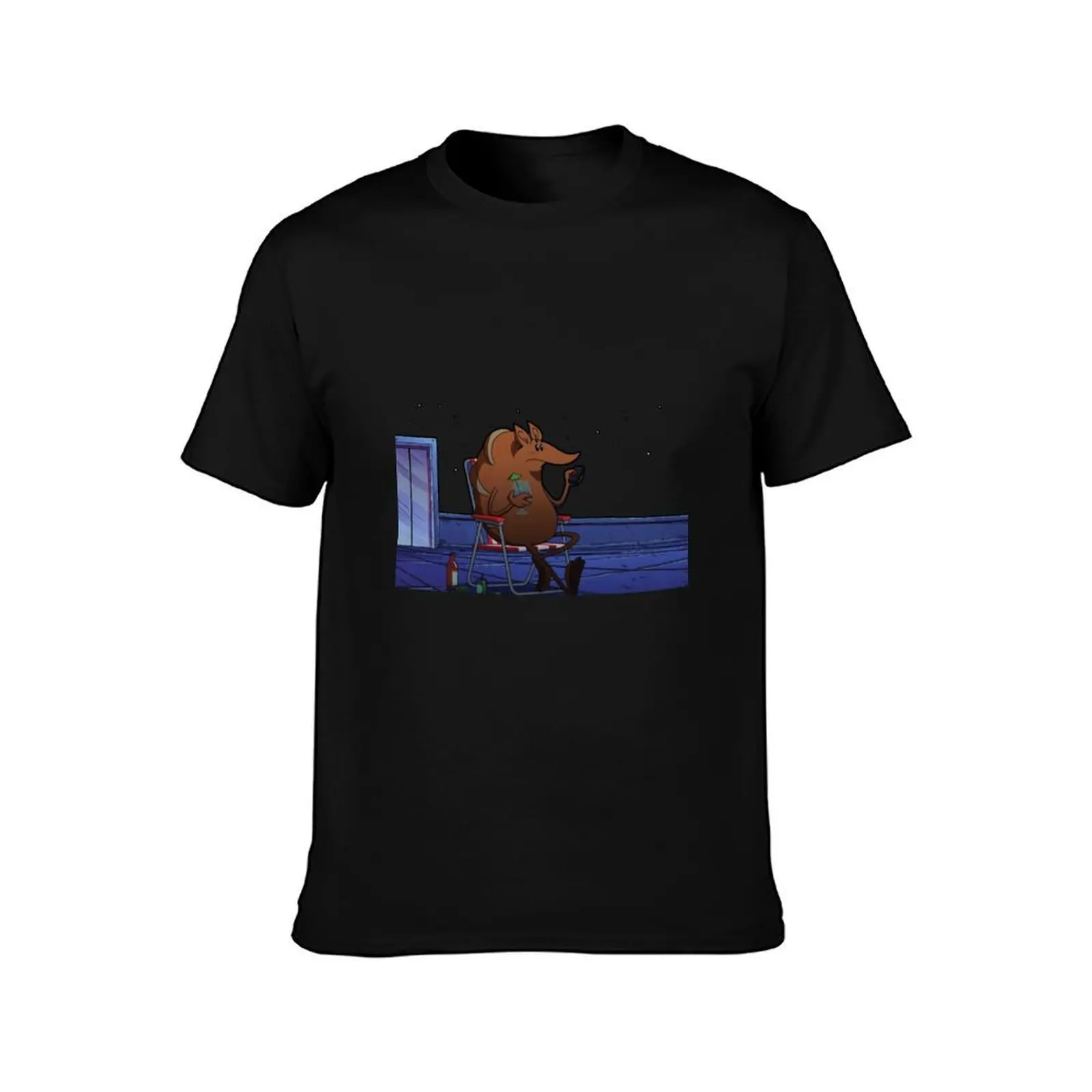 Strappare lungo i bordi | Tear along the dotted line | armadillo on the roof T-Shirt, Summer Casual Cotton Tee, Unisex Men Women