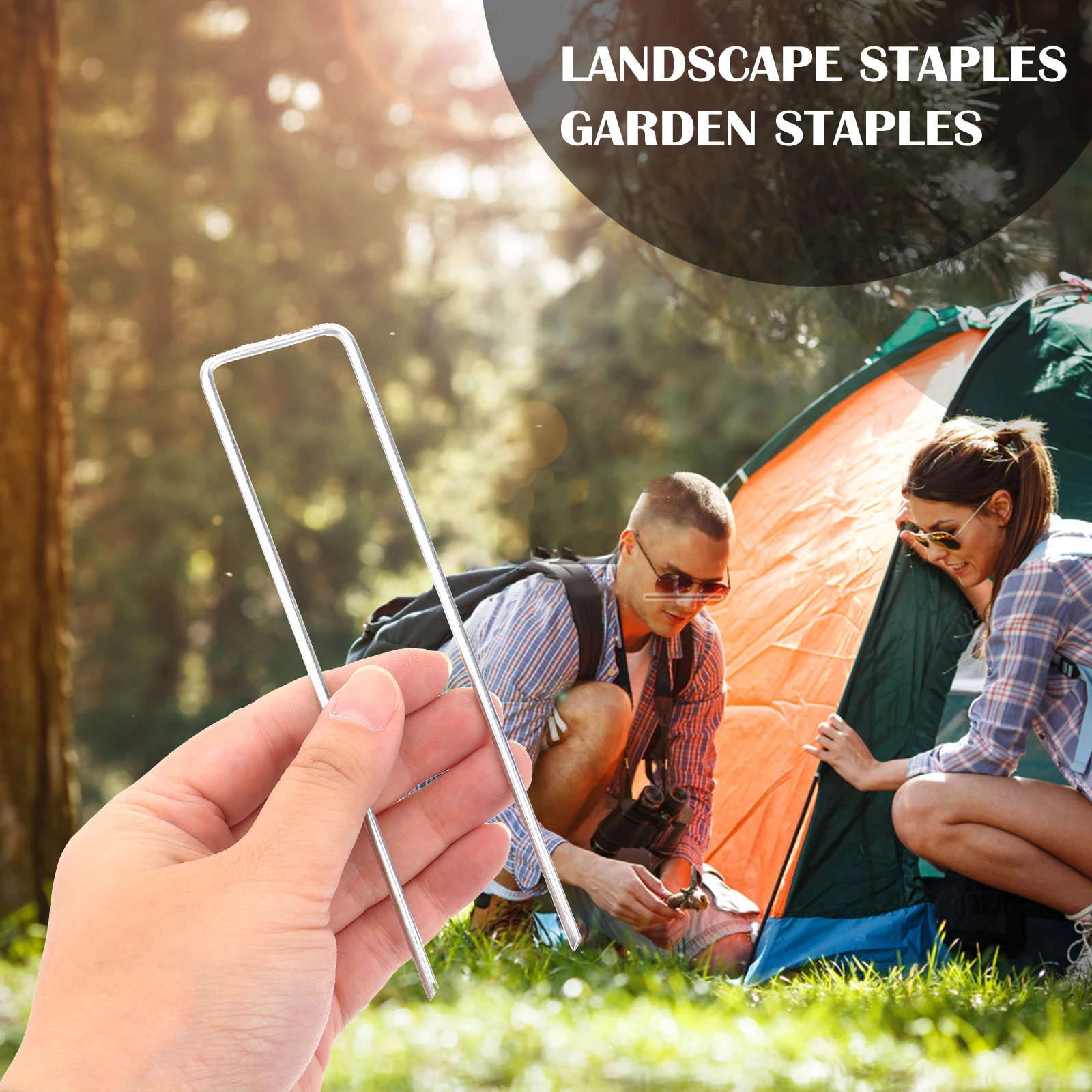 

20 Pcs U-shaped Nails Plant Stakes Fabric Anchor Garden Landscaping Ptaples Heavy