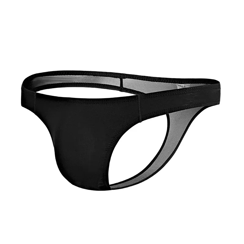Men's Sexy T-Back G-Strings Low-Waist U-Convex Pouch Panties Thongs Underwear Soft Homme Lingerie Briefs Elastic Underpants