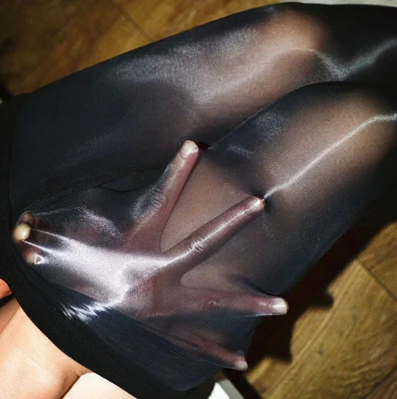 8D Sexy Oil Shiny Pantyhose Elastic Magical Stockings Thin Transparent Anti Hook Smoothly Gloss Hose Tights Women
