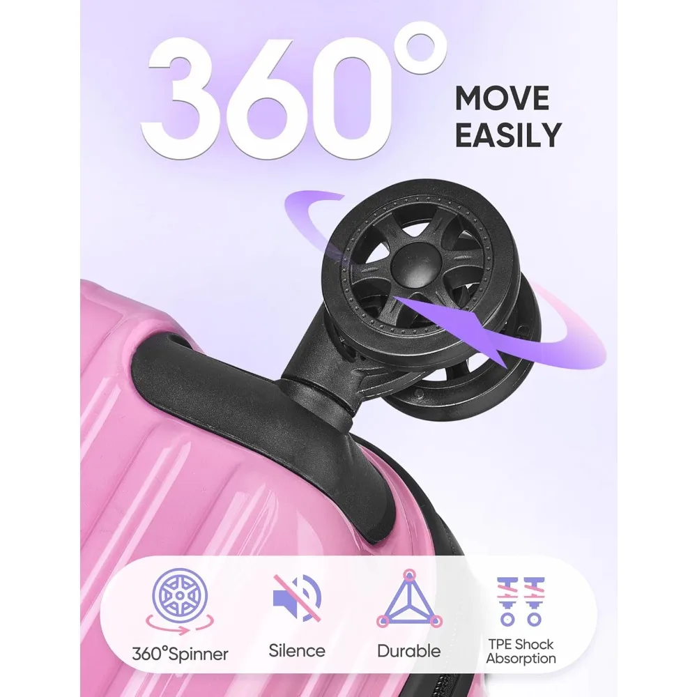 Expandable Hard Shell Spinner Luggage with TSA Lock, Airline Approved Suitcases for Travel