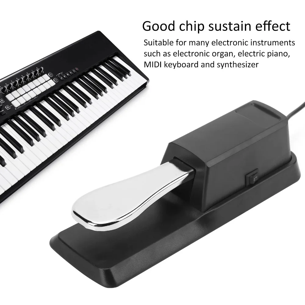 Universal Instrument Accessories Sustain Pedal for Electric Piano MIDI Keyboard Synthesizer - Image 4