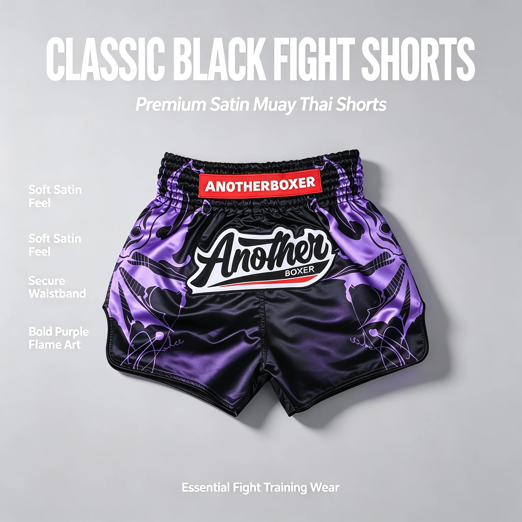 Satin-Kickbox- und Muay-Thai-Shorts für Herren, Damen und Jugendliche mit Elastischem Bund und Seitenschlitz, Lockere Komfort-Shorts für Kampfsportarten