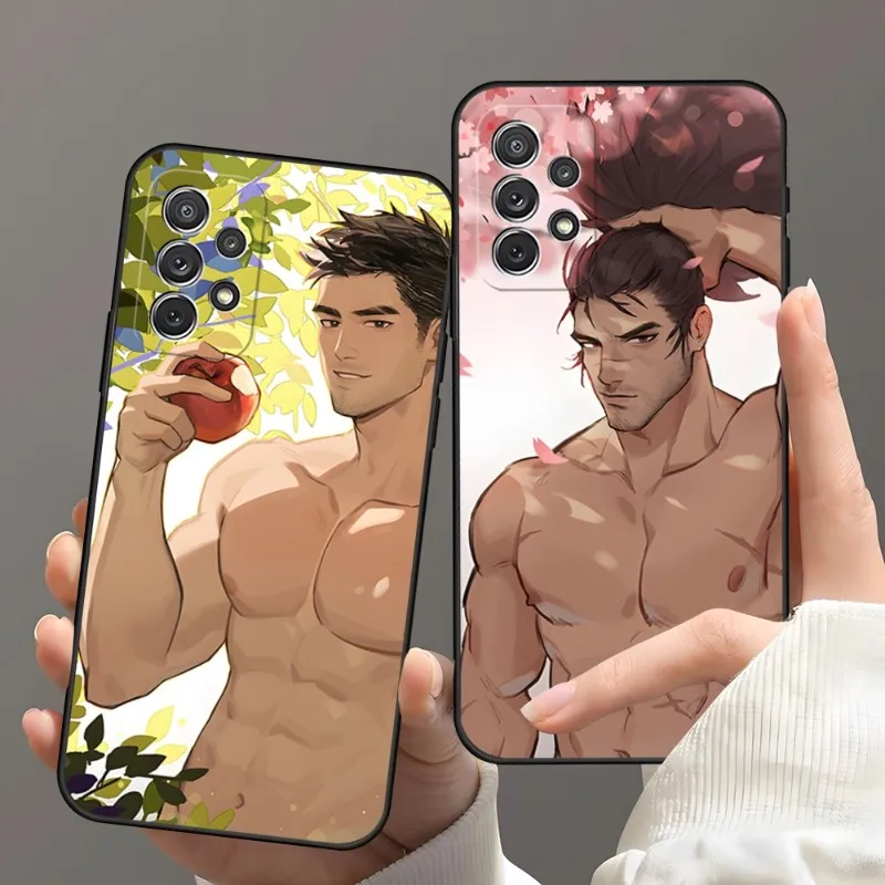 Sexy Muscle Man Himbo Phone Case For Samsung S22 S23 S30 S21 S20 S9 S10 S8 S7 S6 Pro Plus Edge Ultra Fe Lite Silicone Coque