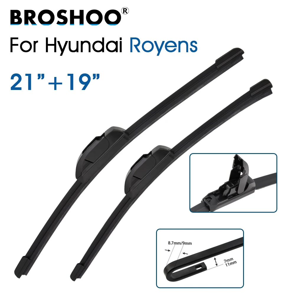 

Car Wiper Front Window Windscreen Windshield Wiper Blades 21"+19" For Hyundai Royens 2008-2017 Auto Accessories Fit U Hook Arm