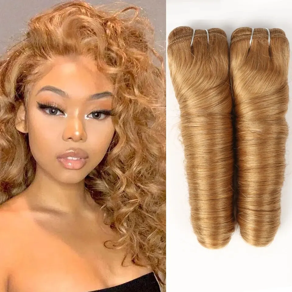 Honey Blond 2Pcs/Pack Loose Wave Bundles Human Hair Extension Brazilian Hair Weave Bundles On Sale Natural Human Hair Bundles