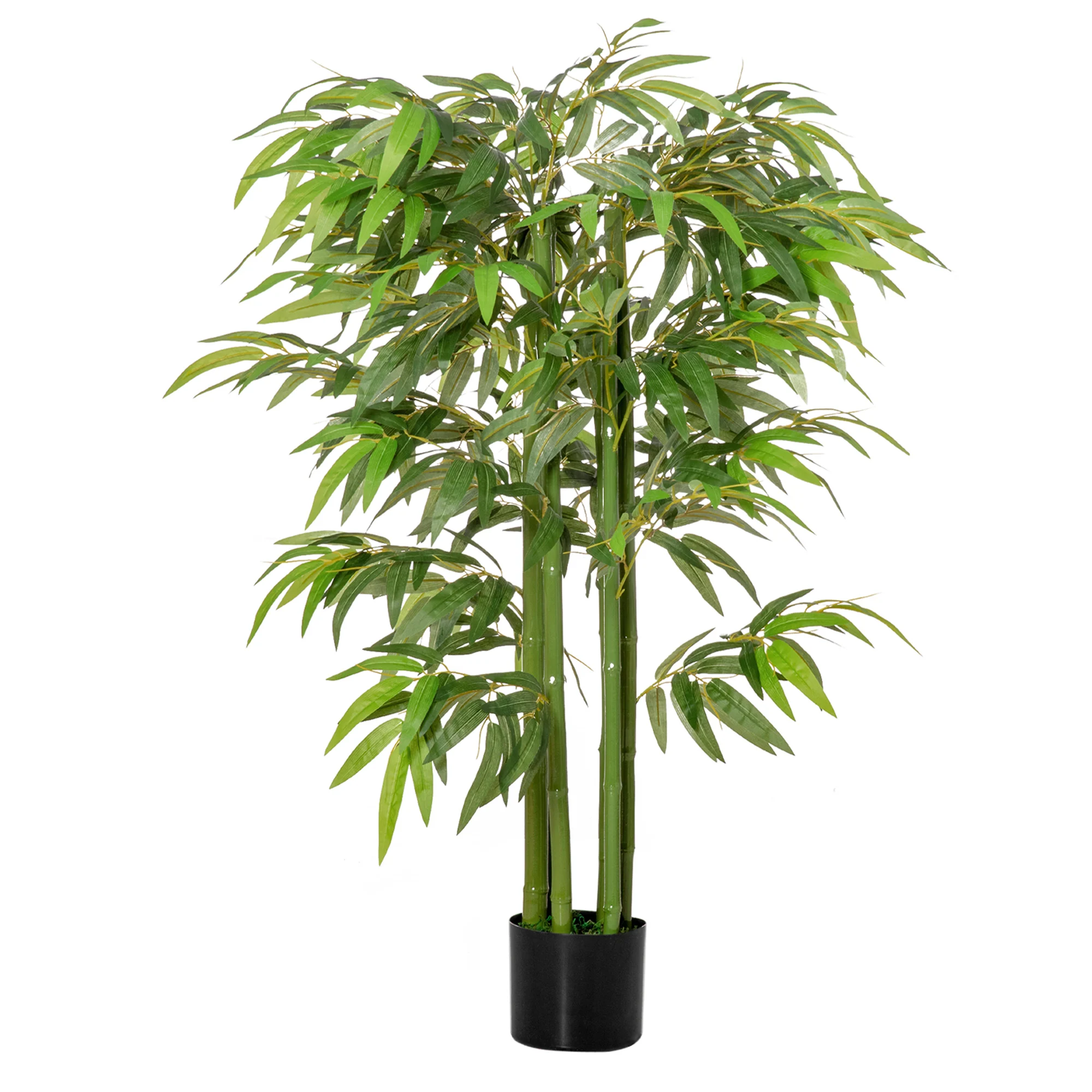 HOMCOM kunstplant, kunstboom bamboe, hoogte cm met pot, nepplant plant woondecoratie groen, bureau,