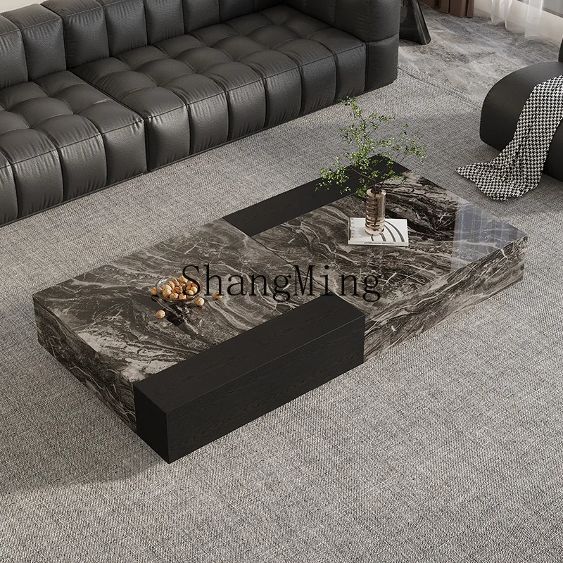 LXY リビングルームバルコニー小さなアパートミニマリスト家庭用正方形無垢材収納コーヒーテーブル組み合わせ