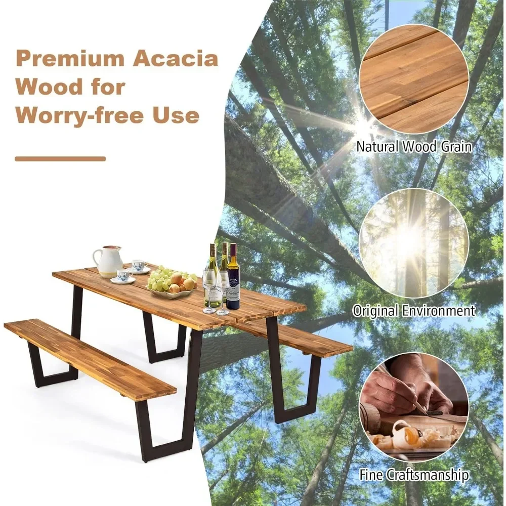 Pinic Table Large Picnic Outdoor Garden Furniture Camping