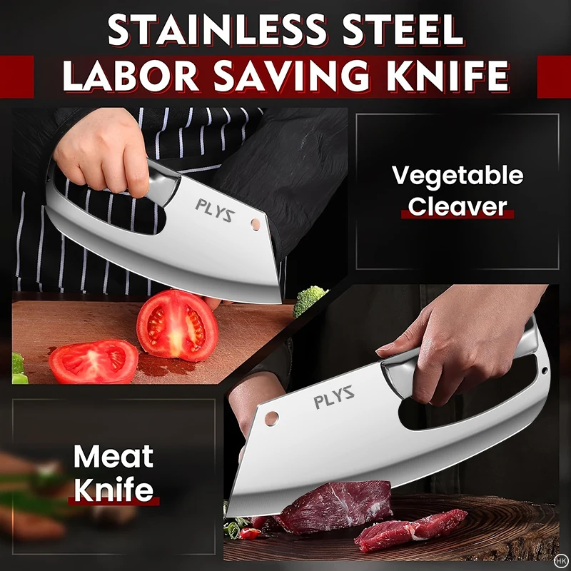 Stainless steel labor-saving knife, kitchen chef knife, household vegetable knife, kitchen knife, comfortable handle U9195