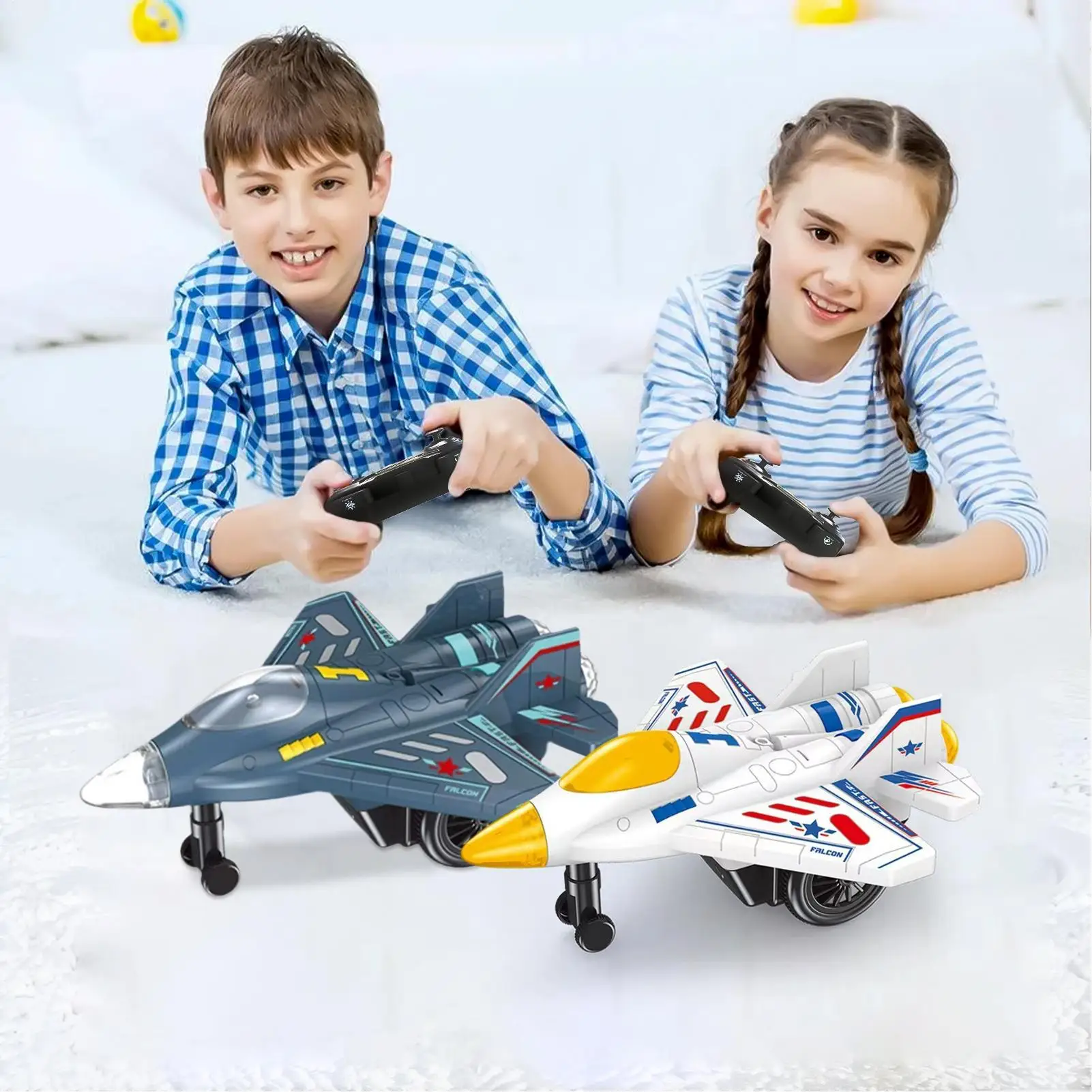 Avion RC jouet volant télécommandé avion RC avion télécommandé avion de voltige avec lumières et musique pour les enfants et